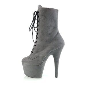 Adore 1020FS Gray 7" high heel platform ankle boots size 12